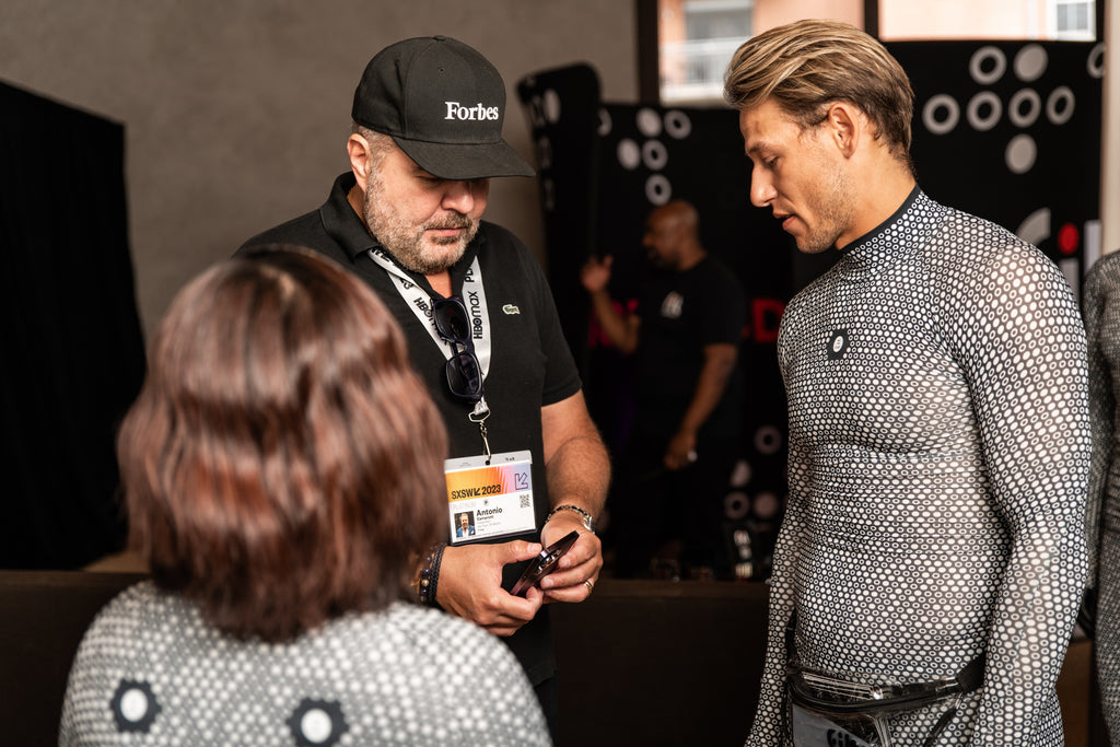ZOZOFIT Team discusses the product with press