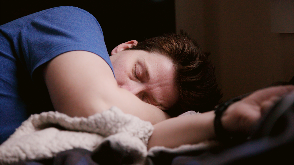 Man sleeping after getting some exercise