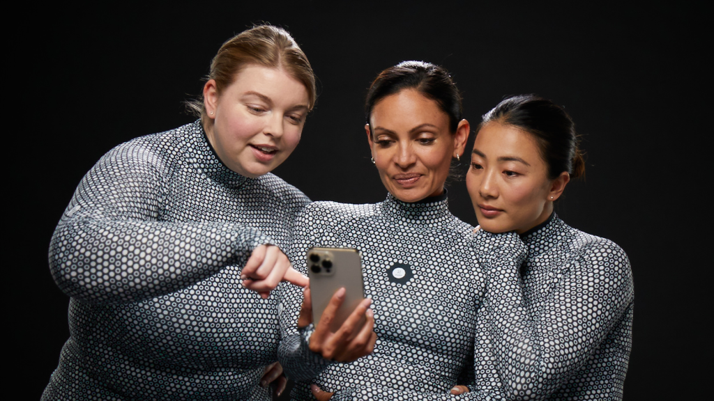 Three women wearing ZOZOSUITs
