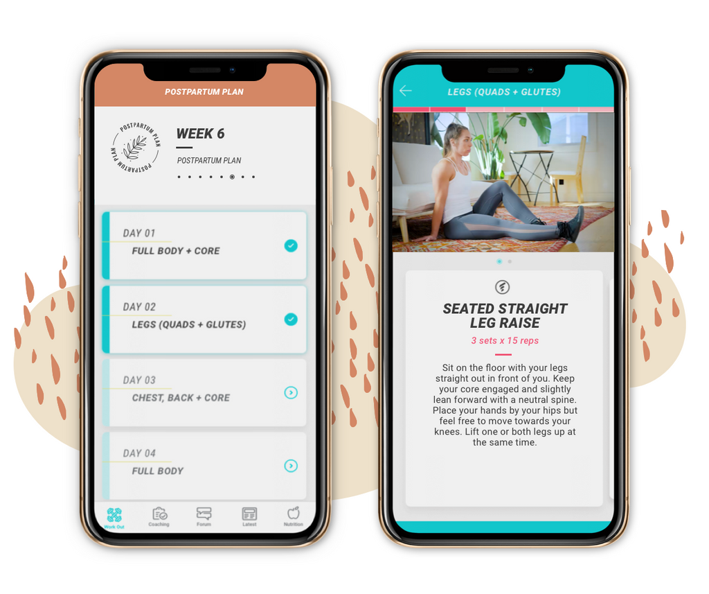 FIT by Katy Strong as a Mother Plan Being Shown on Smartphones